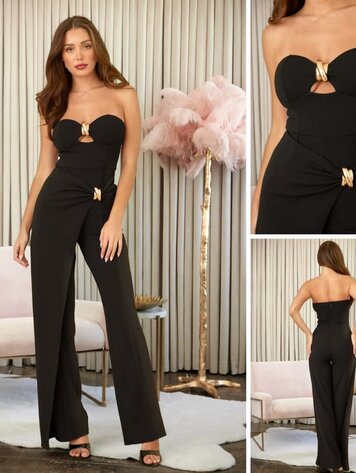 USA Show Stopper Jump Suit- Black JP82136