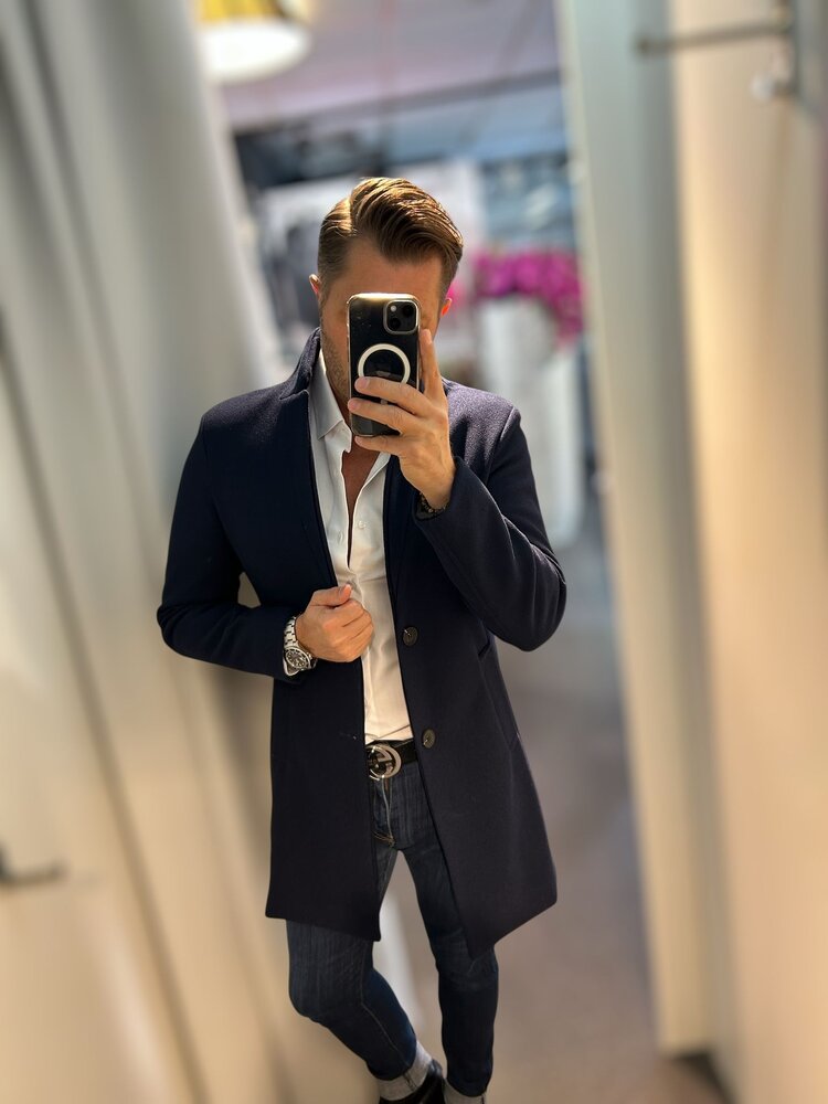 Paris Mens Coat- Navy 2263-1