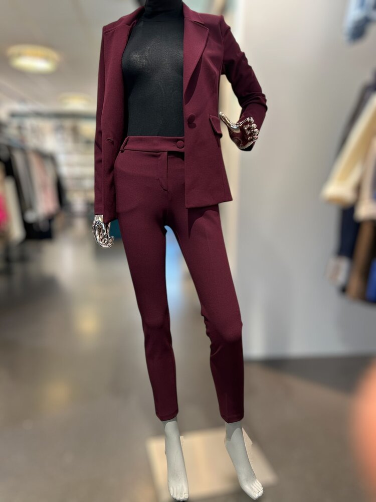 Italy Italian Cigarette Pants-Wine