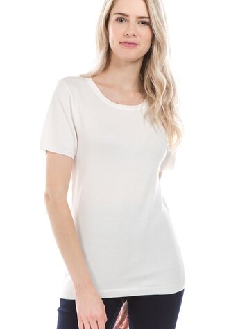USA Short Sleeve Knit Basic-Ivory SW55
