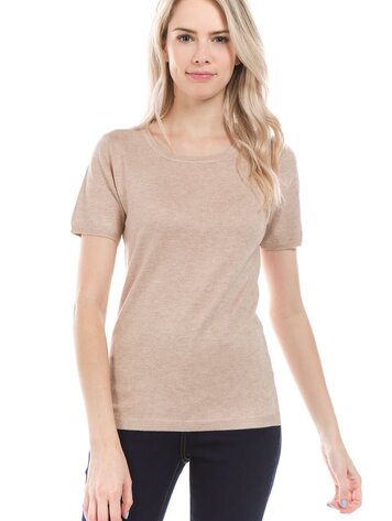 USA Short Sleeve Knit Basic-Light Khaki SW55