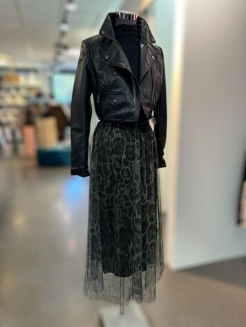 Paris Green Shadow Jungle Mesh Skirt