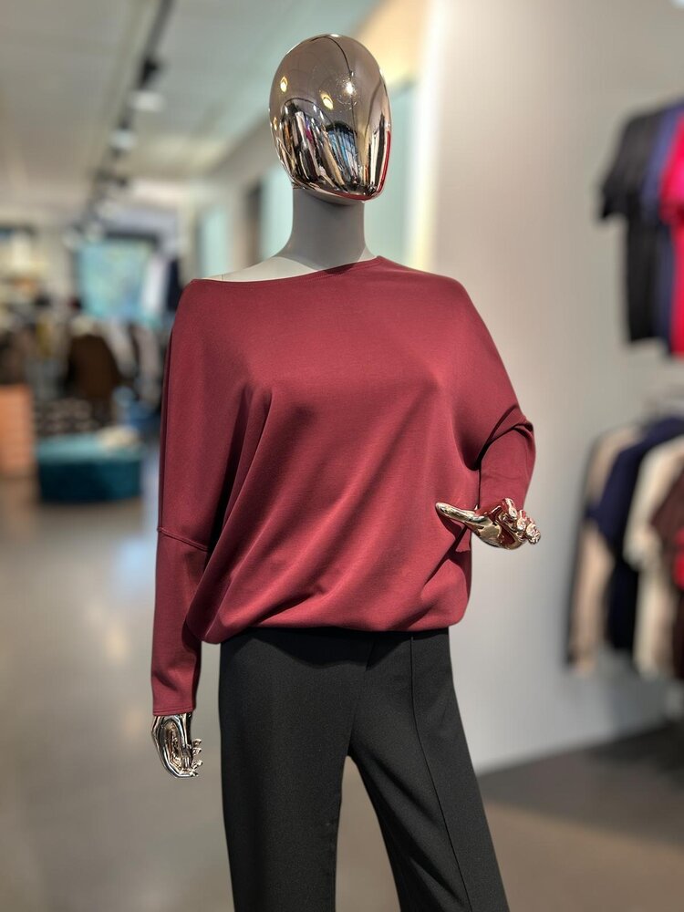 USA Boatneck Perfect Tunic-Burgundy 14304