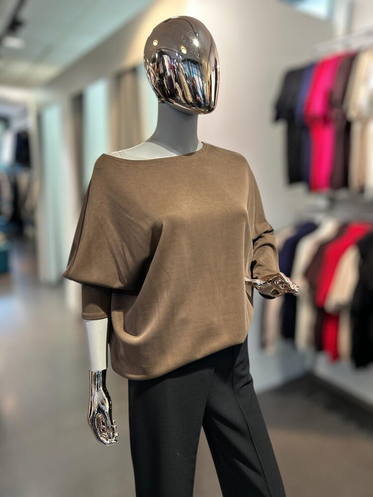 USA Boatneck Perfect Tunic-Brown 14304