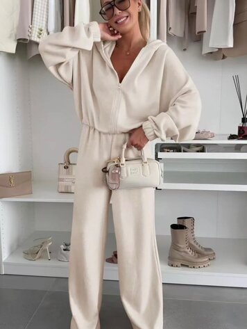 Paris Cozy Chic Set - Beige A2218 One Size