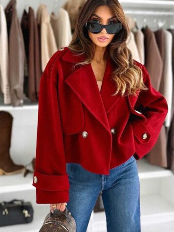 Paris Timeless Mini Coat - Red A5175
