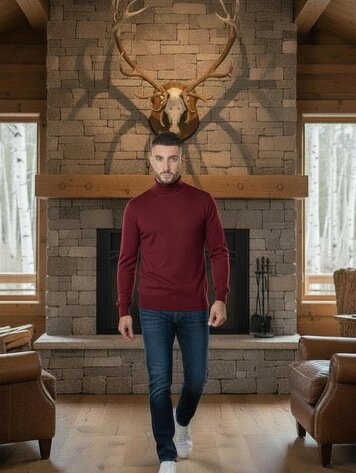 Paris Turtleneck- Wine