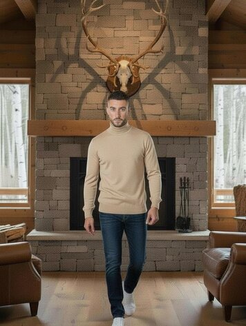 Paris Turtleneck- Beige