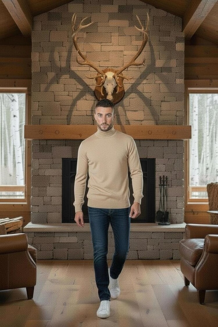 Paris Turtleneck- Beige