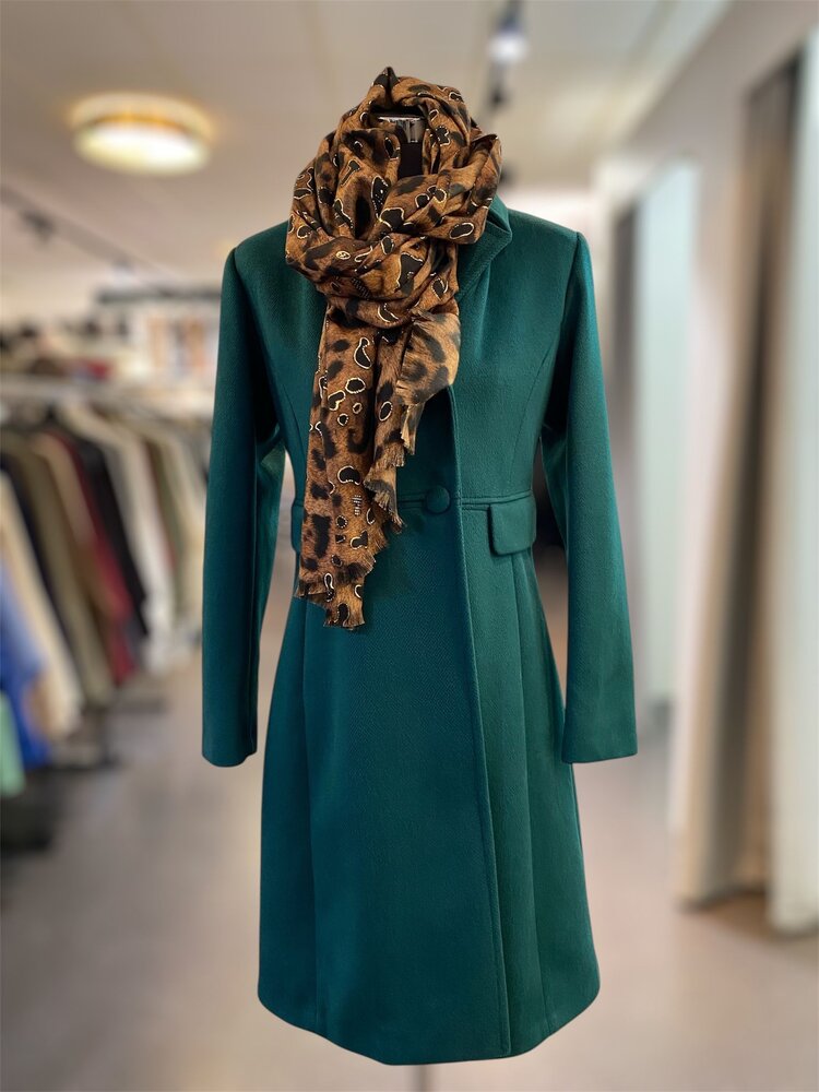 Italy Double Breasted Coat- Forest Green