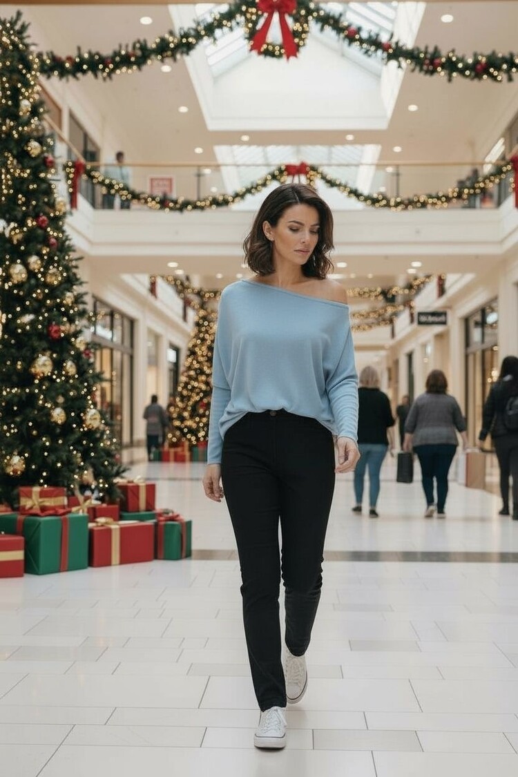 USA Boatneck Perfect Tunic-Serenity 14304