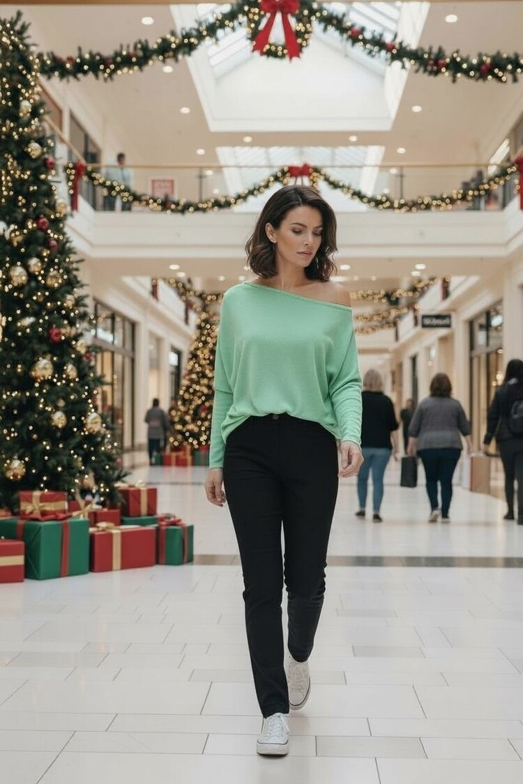 USA Boatneck Perfect Tunic-Pistachio 14304