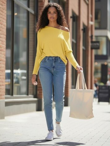 USA Boatneck Perfect Tunic-Lemonade 14304