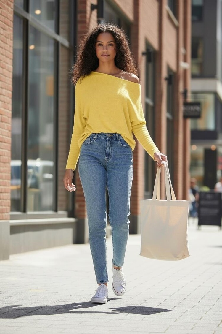 USA Boatneck Perfect Tunic-Lemonade 14304