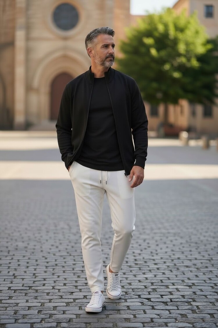 Paris High Neck Zip Sweater-Black M615-12