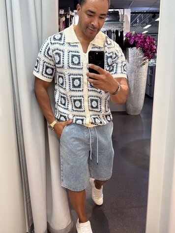 Paris Denim Jogger Shorts-VJ519-31