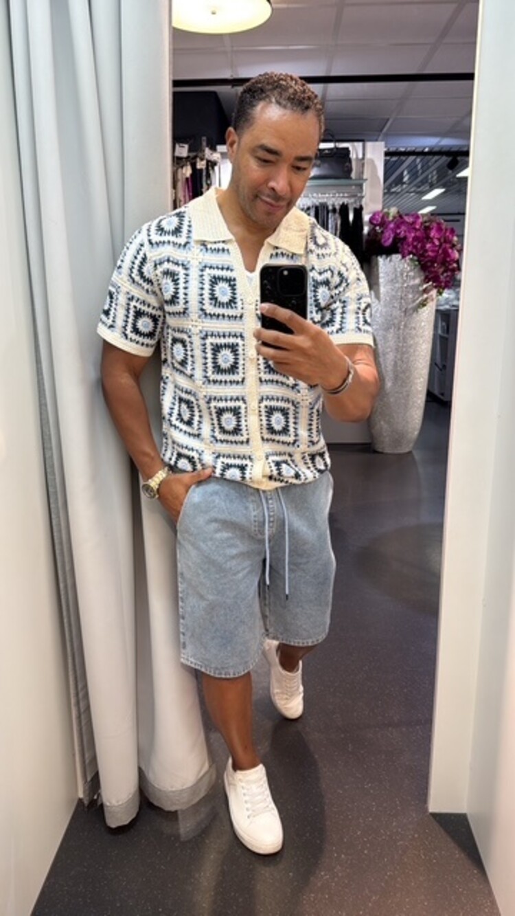 Paris Denim Jogger Shorts-VJ519-31