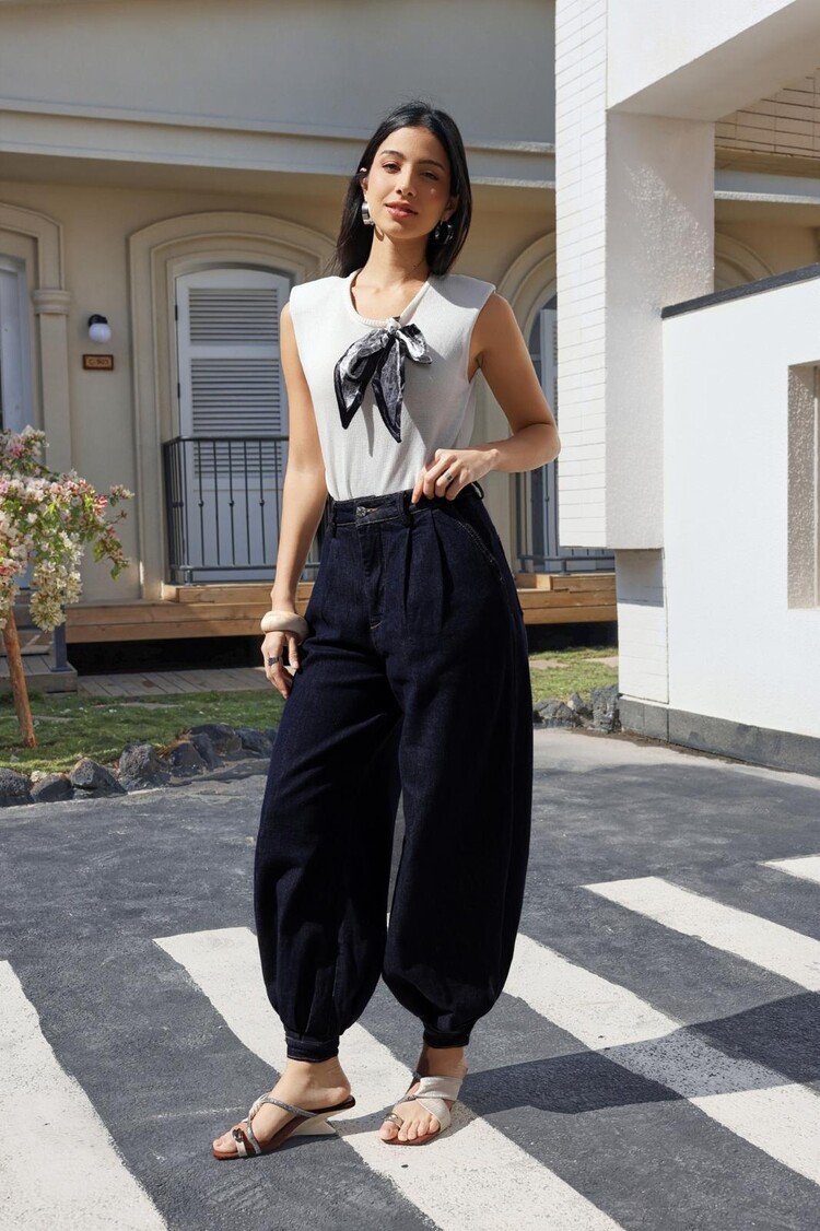 Paris Balloon Fit Denim Pants - JW8766