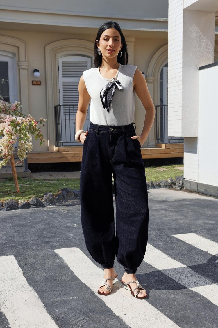 Paris Balloon Fit Denim Pants - JW8766