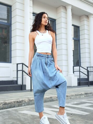 Paris Drop Crotch Jeans- JP8316