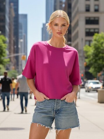 USA Round Neck Short Sleeve Top 14309