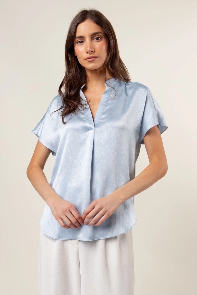 USA Drop Shoulder Blouse-  WB4984