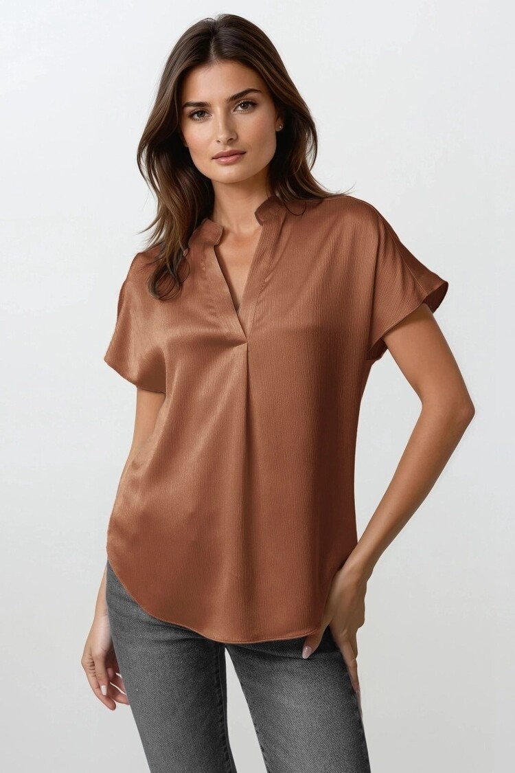 USA Drop Shoulder Blouse-  WB4984