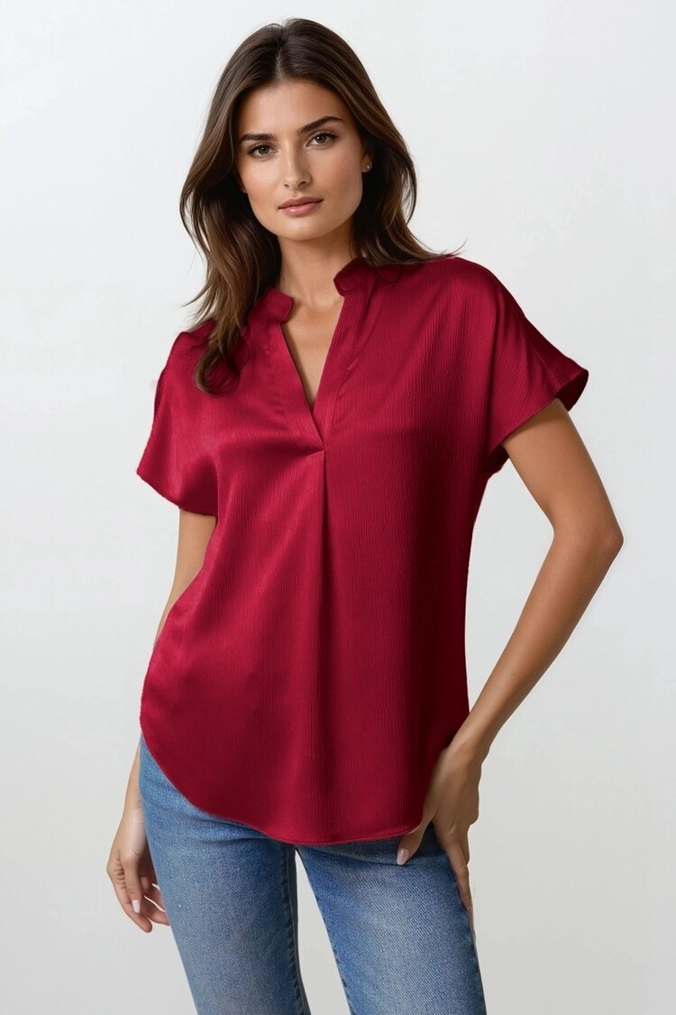 USA Drop Shoulder Blouse-  WB4984