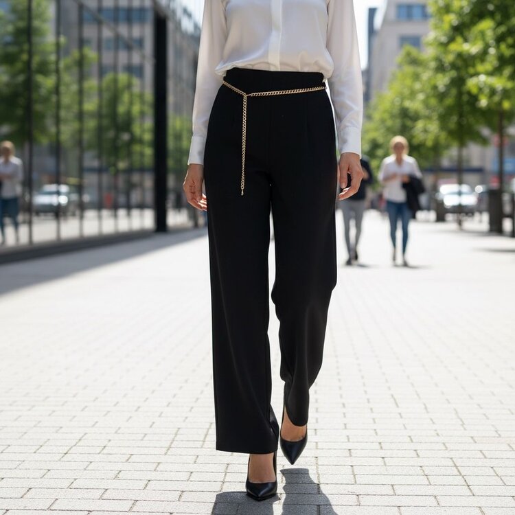 USA Cropped Straight Wide Leg Pants SJ524