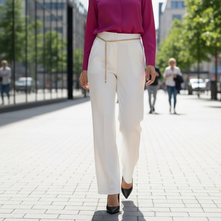 USA Cropped Straight Wide Leg Pants SJ524