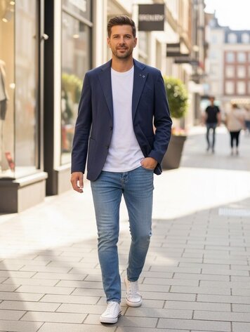 Italy Superflex  Navy Blazer