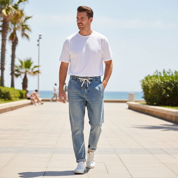 Jeans Joggers - Light Wash H6220