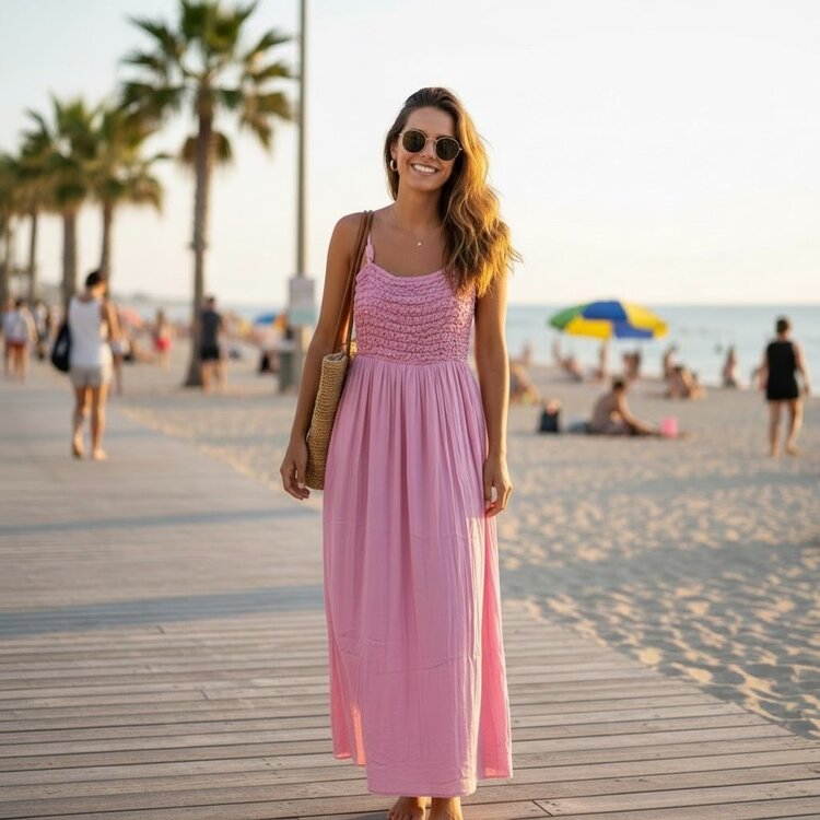 USA Smoked Maxi Dress VD119831