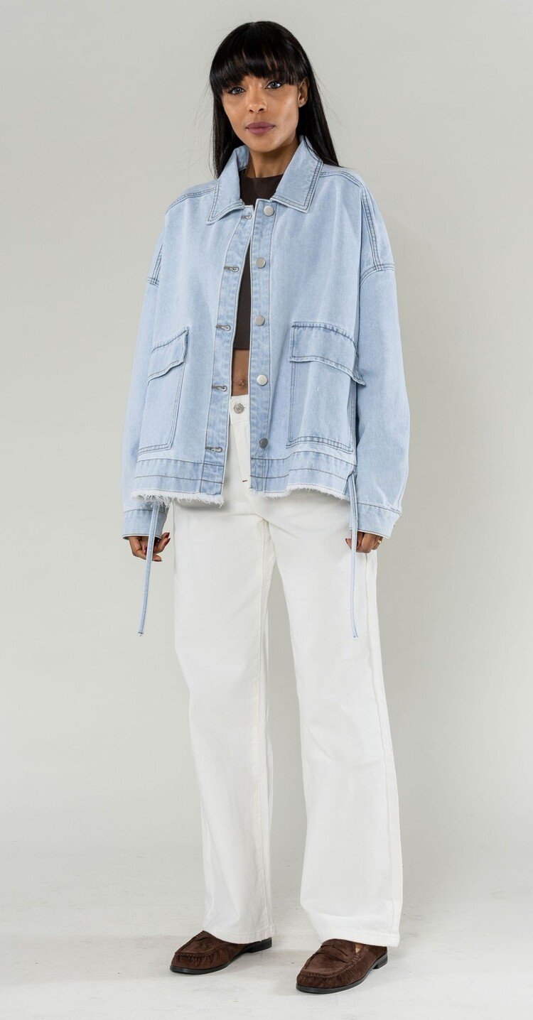 Paris Oversized Jeans Jacket- S562