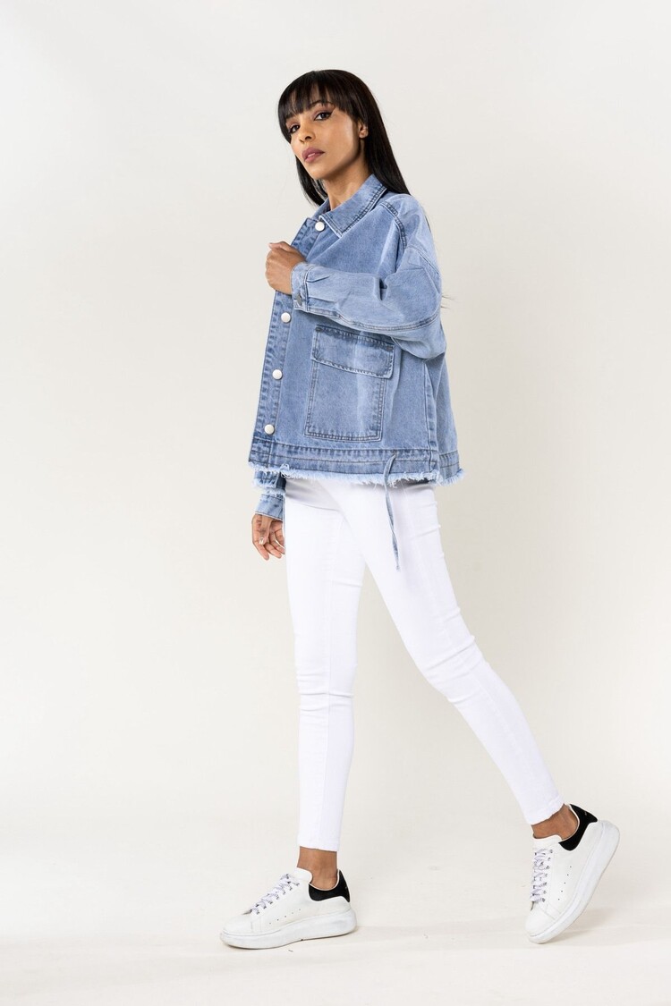 Paris Oversized Jeans Jacket- S562