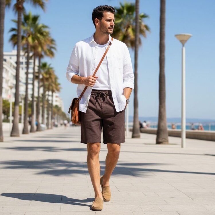 Paris Cotton/Linen Chino Shorts- BM24U32-9