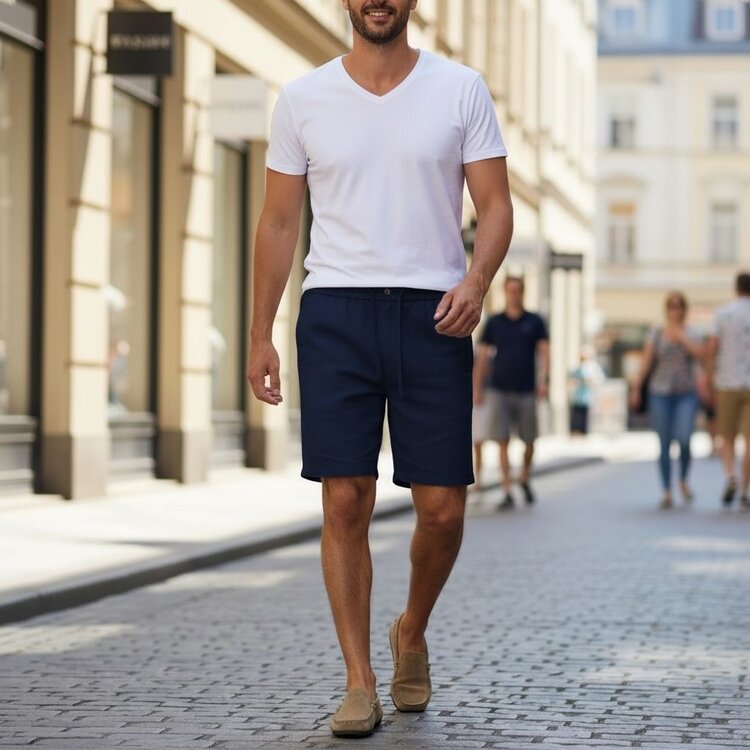 Paris Cotton/Linen Chino Shorts- BM24U32-9