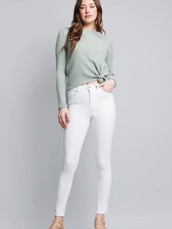 USA High Rise Ankle Skinny Jeans- White EP3035