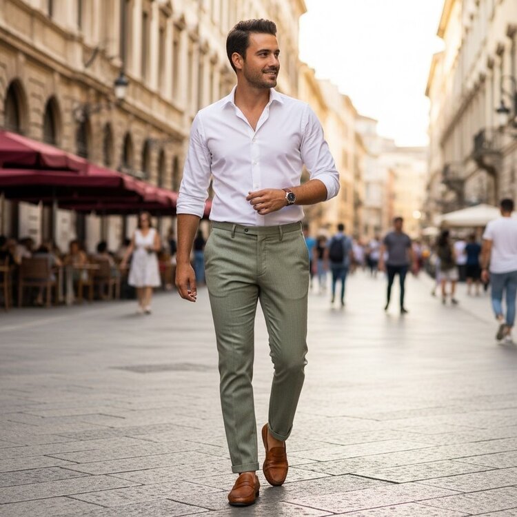 Italy Stretch Chinos Long-PD3JLRA
