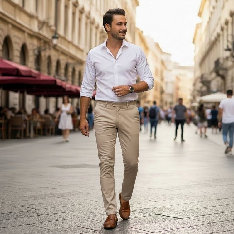 Italy Stretch Chinos Long-PD3JLBR
