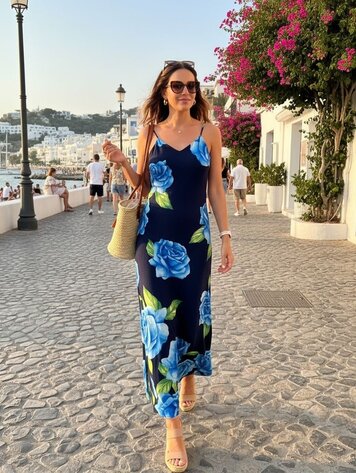 USA Dress-Midnight Bloom IDC660-BREP