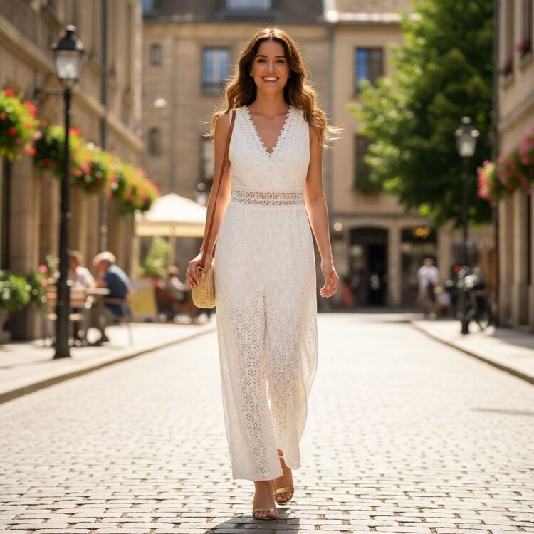 Paris Lace Blossom Maxi Dress-9119