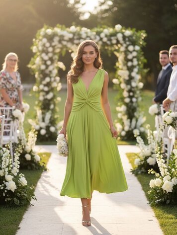 Paris Lime  Dress -7080