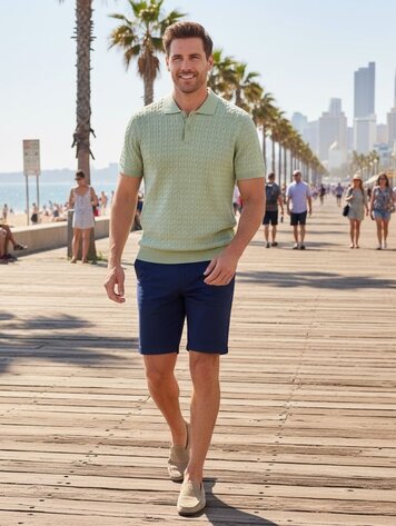 Paris Viscose Polo- Light Green M662-11