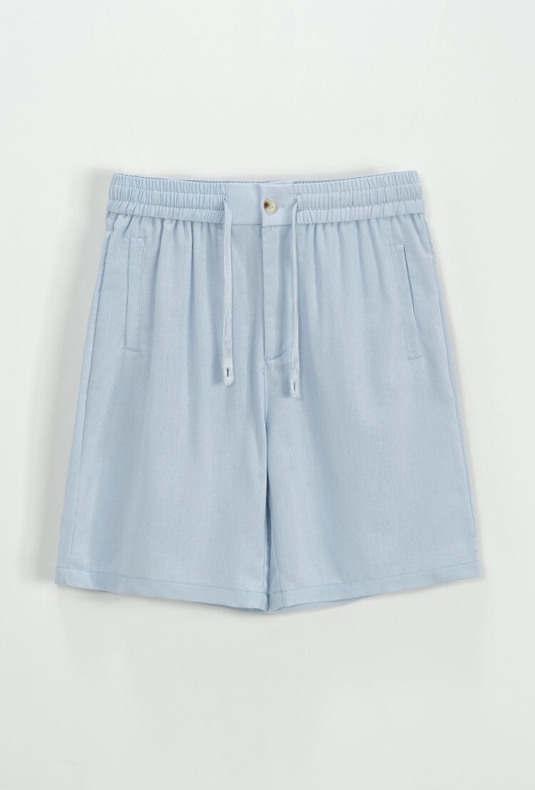 Paris Cotton/Linen Chino Shorts- Light Blue  BM24U32-31