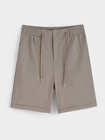 Paris Viscose Shorts- Beige BM2637V-5