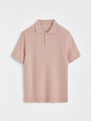 Paris Viscose Polo- Dusty Pink M662-12