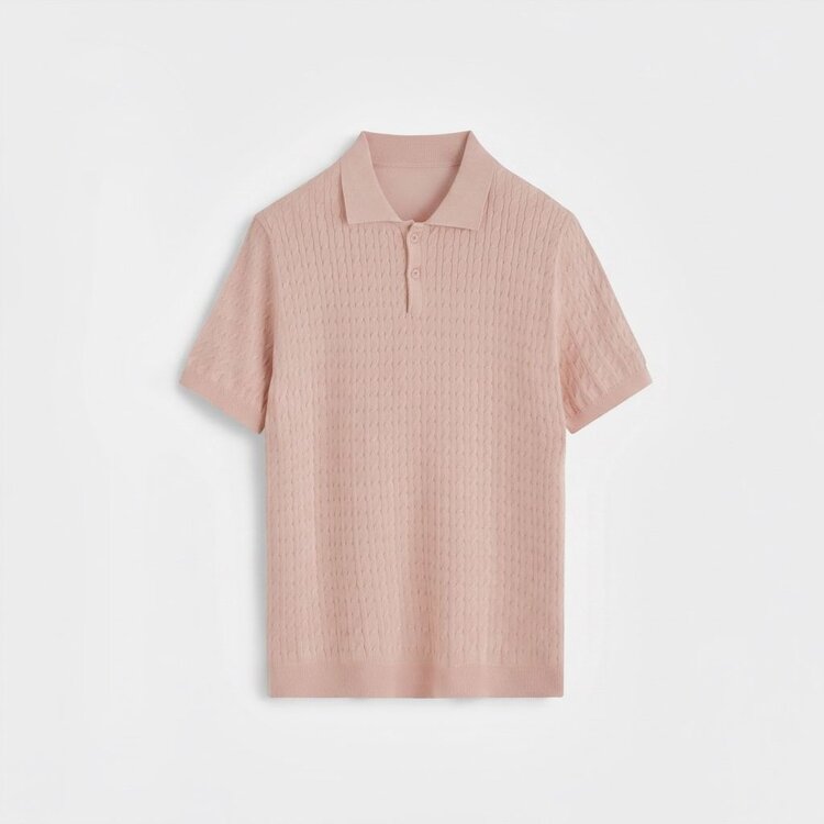 Paris Viscose Polo- Dusty Pink M662-12