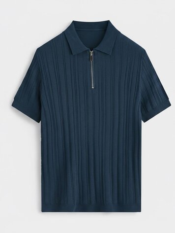 Paris Viscose Polo -Navy M682-3