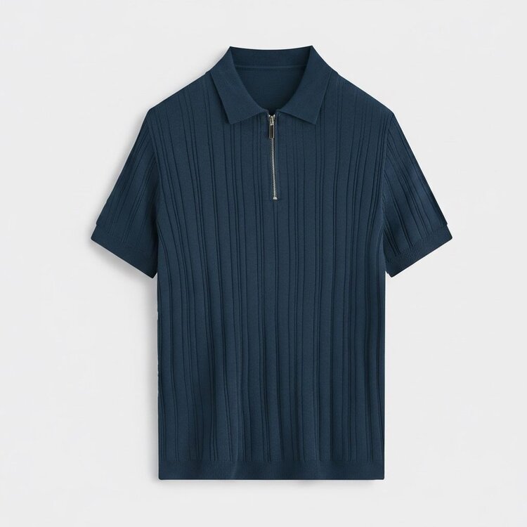 Paris Viscose Polo -Navy M682-3